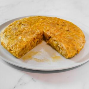 Tortilla de patata con cebolla
